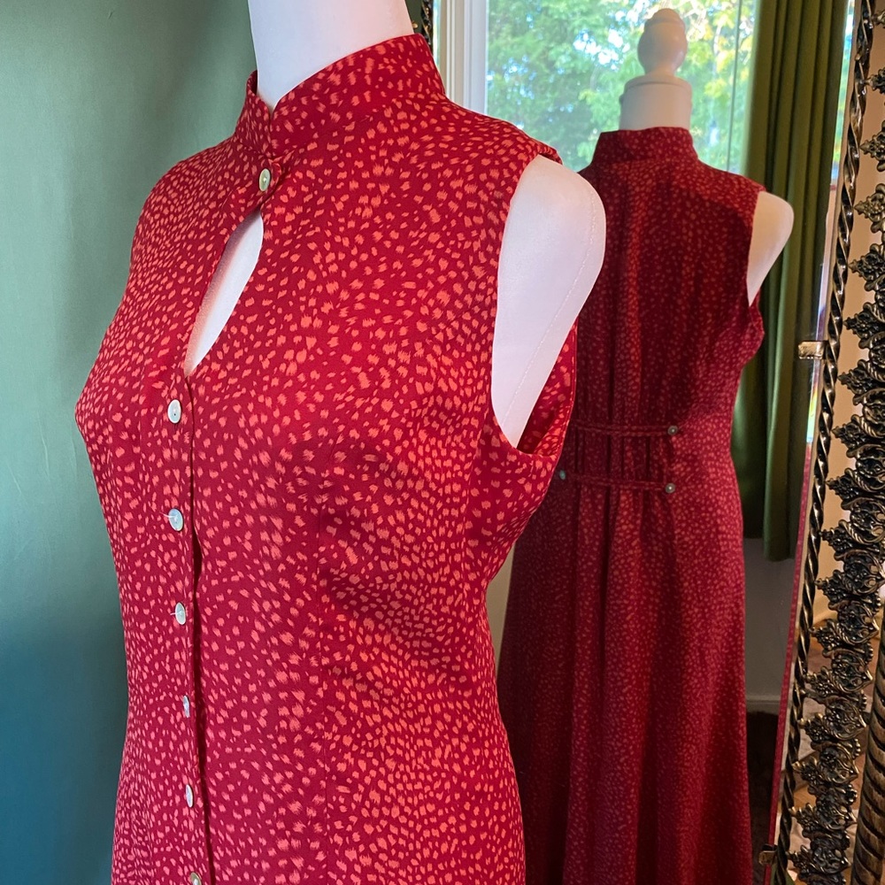 David Warren dress 8 red vintage - Picture 8 of 11